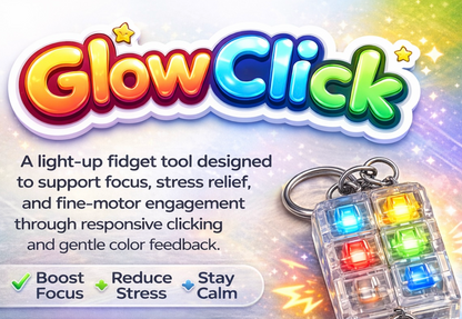 GlowClick LED Fidget Key Chain